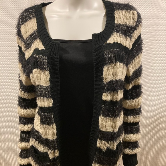 Olivia Sky Sweaters - COPY - Olivia Sky fuzzy striped cardigan 💞